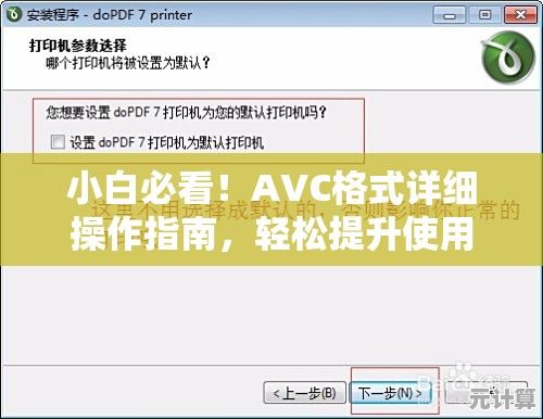 小白必看！AVC格式详细操作指南，轻松提升使用效率