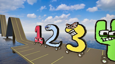 厌倦了复杂画风？试试《数字赛车(Number Racing)的趣味斜坡闯关如何？