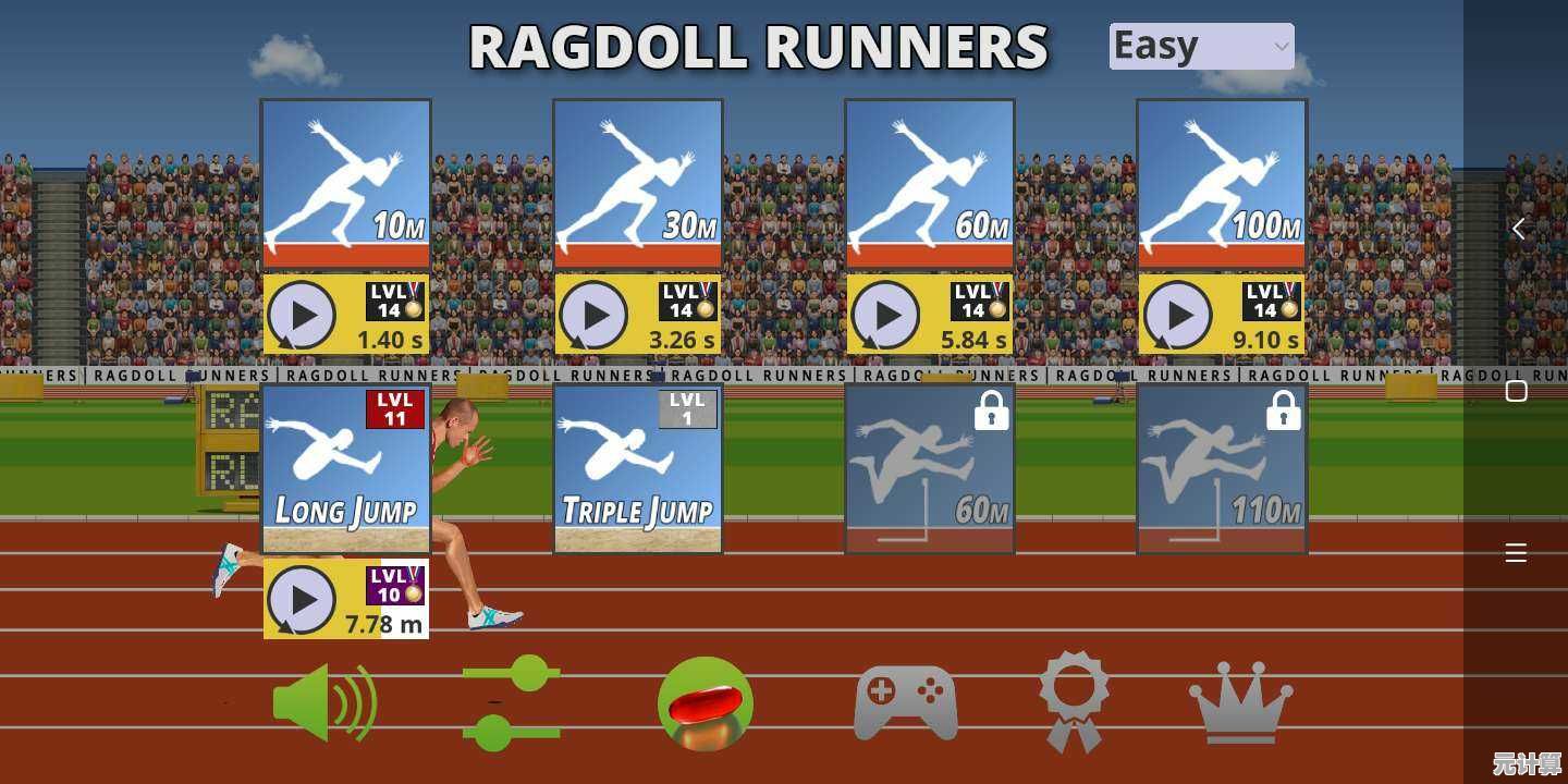还在犹豫要不要玩《Ragdoll Runners》不来体验一下这款火爆的体育竞技游戏吗？