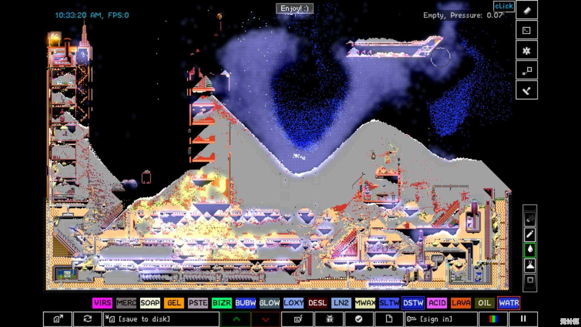 一键导入地图、探索粉末反应—粉末游戏无广告版不正是你想要的沙盒游戏吗？